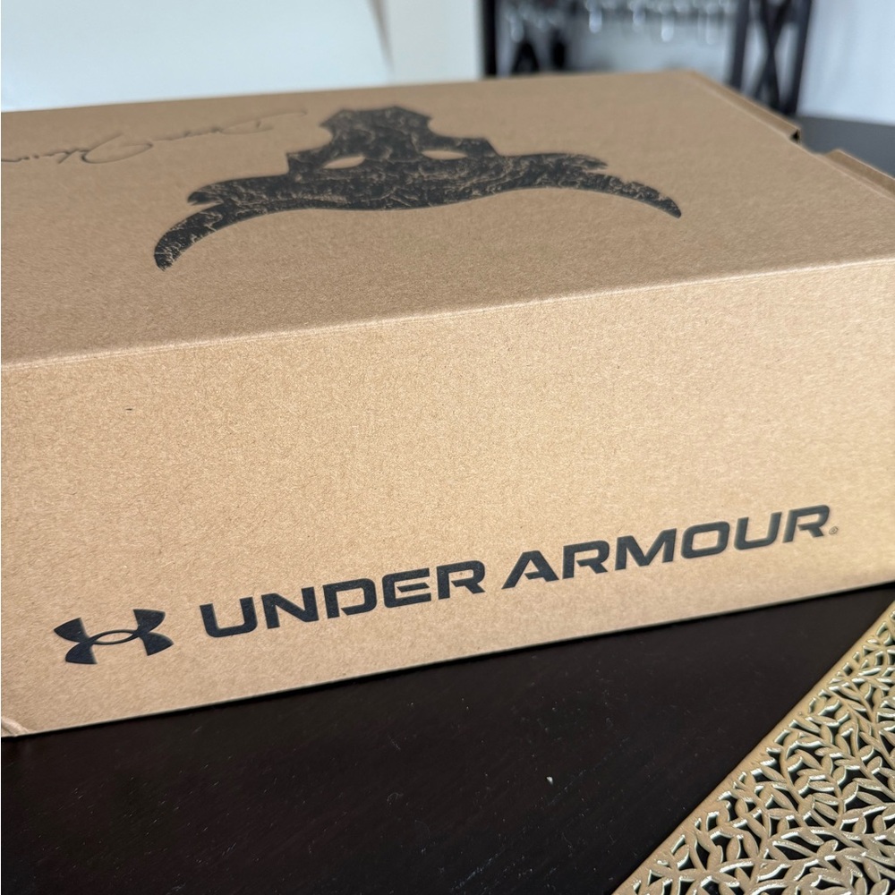 Under Armour Tan Box with Black Logo